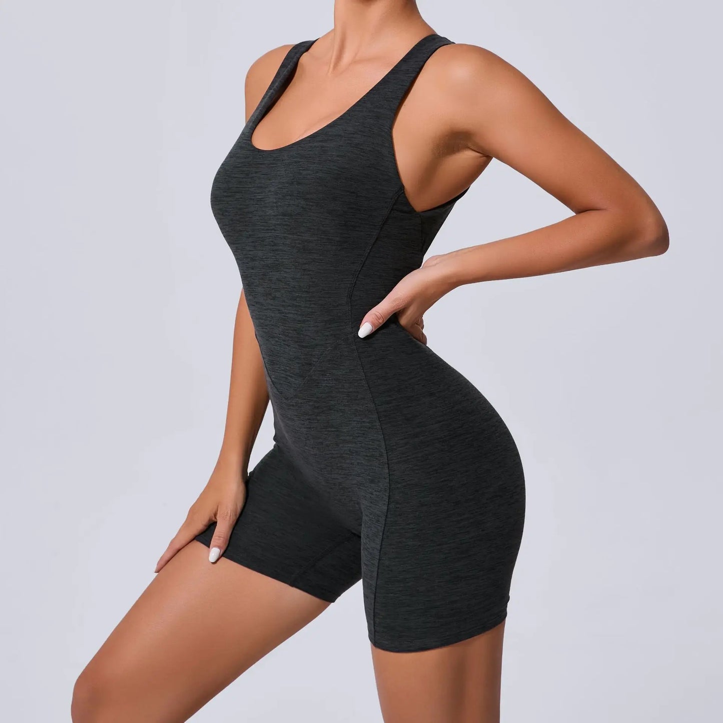 Seamless Yoga Jumpsuits Sports Fitness Hollow Beauty Back One-piece Tight Hip-Lifting Workout Gym Training Sportswear for Women - BD WEAR