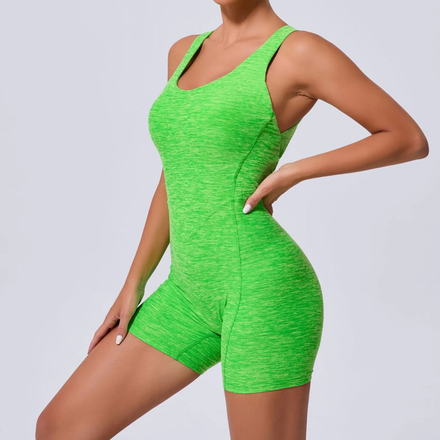 Seamless Yoga Jumpsuits Sports Fitness Hollow Beauty Back One-piece Tight Hip-Lifting Workout Gym Training Sportswear for Women - BD WEAR
