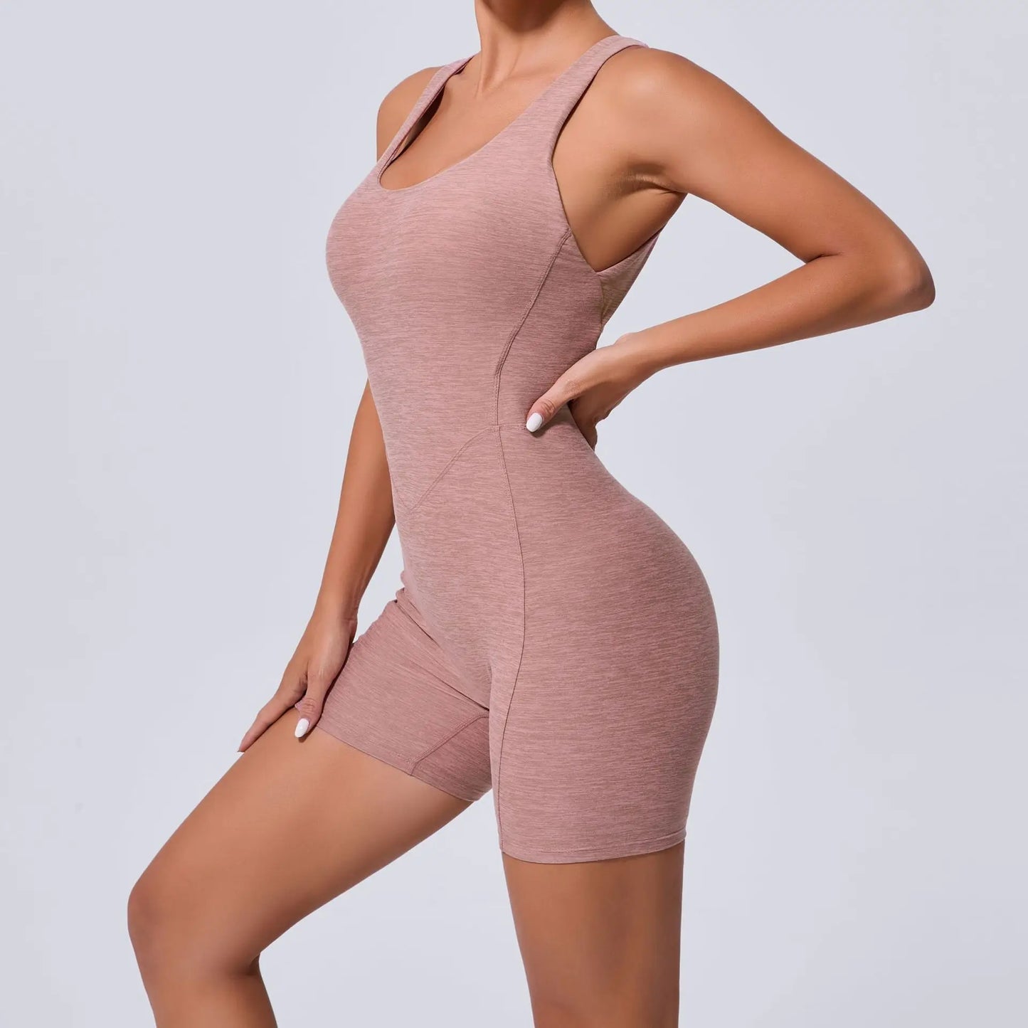 Seamless Yoga Jumpsuits Sports Fitness Hollow Beauty Back One-piece Tight Hip-Lifting Workout Gym Training Sportswear for Women - BD WEAR