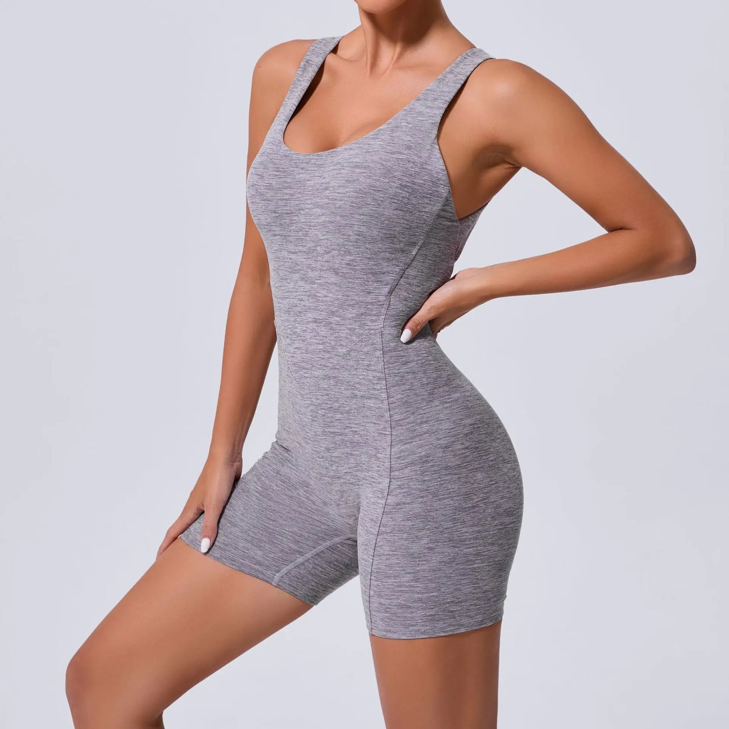 Seamless Yoga Jumpsuits Sports Fitness Hollow Beauty Back One-piece Tight Hip-Lifting Workout Gym Training Sportswear for Women - BD WEAR