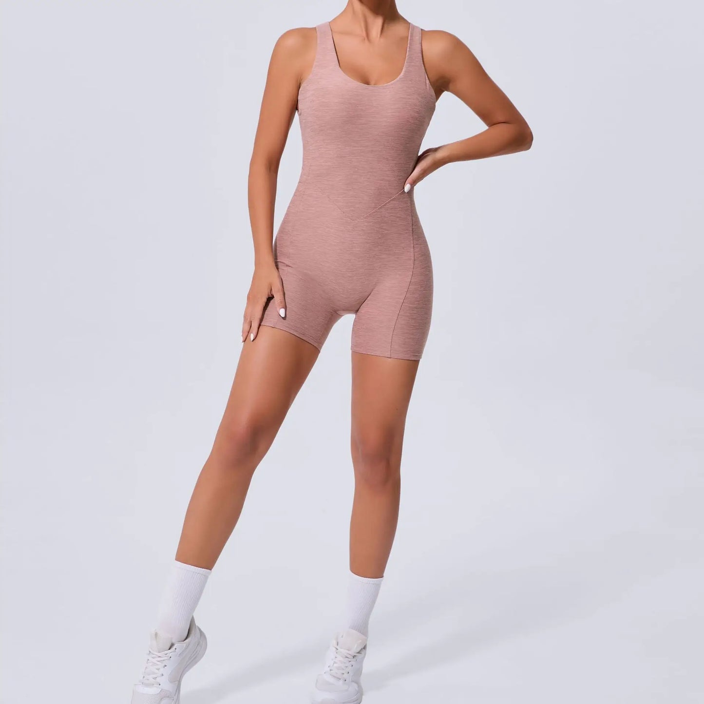 Seamless Yoga Jumpsuits Sports Fitness Hollow Beauty Back One-piece Tight Hip-Lifting Workout Gym Training Sportswear for Women - BD WEAR