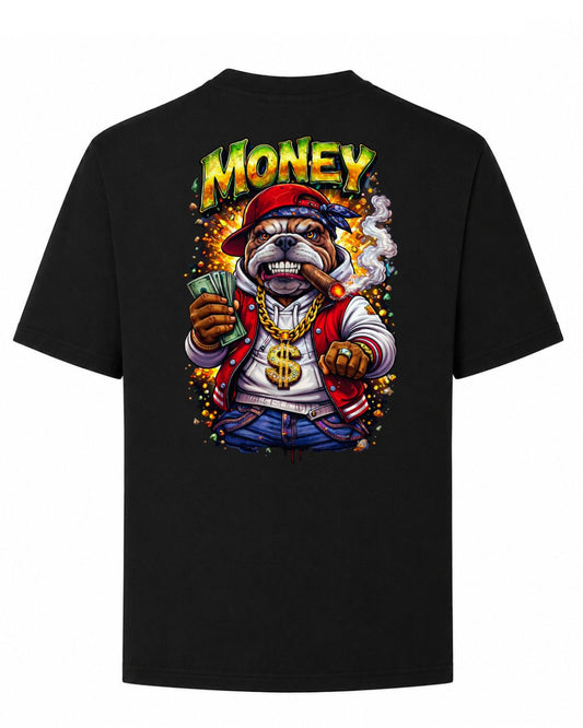 BD WEAR Titan Hustler oversized T-shirt in black, featuring a relaxed fit and bold graphic design on soft cotton fabric.