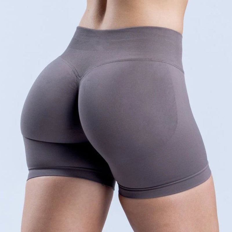 BD WEAR women’s high-waisted Mushroom Grey athletic shorts 