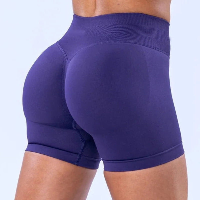 BD WEAR women’s high-waisted Indigo athletic shorts 