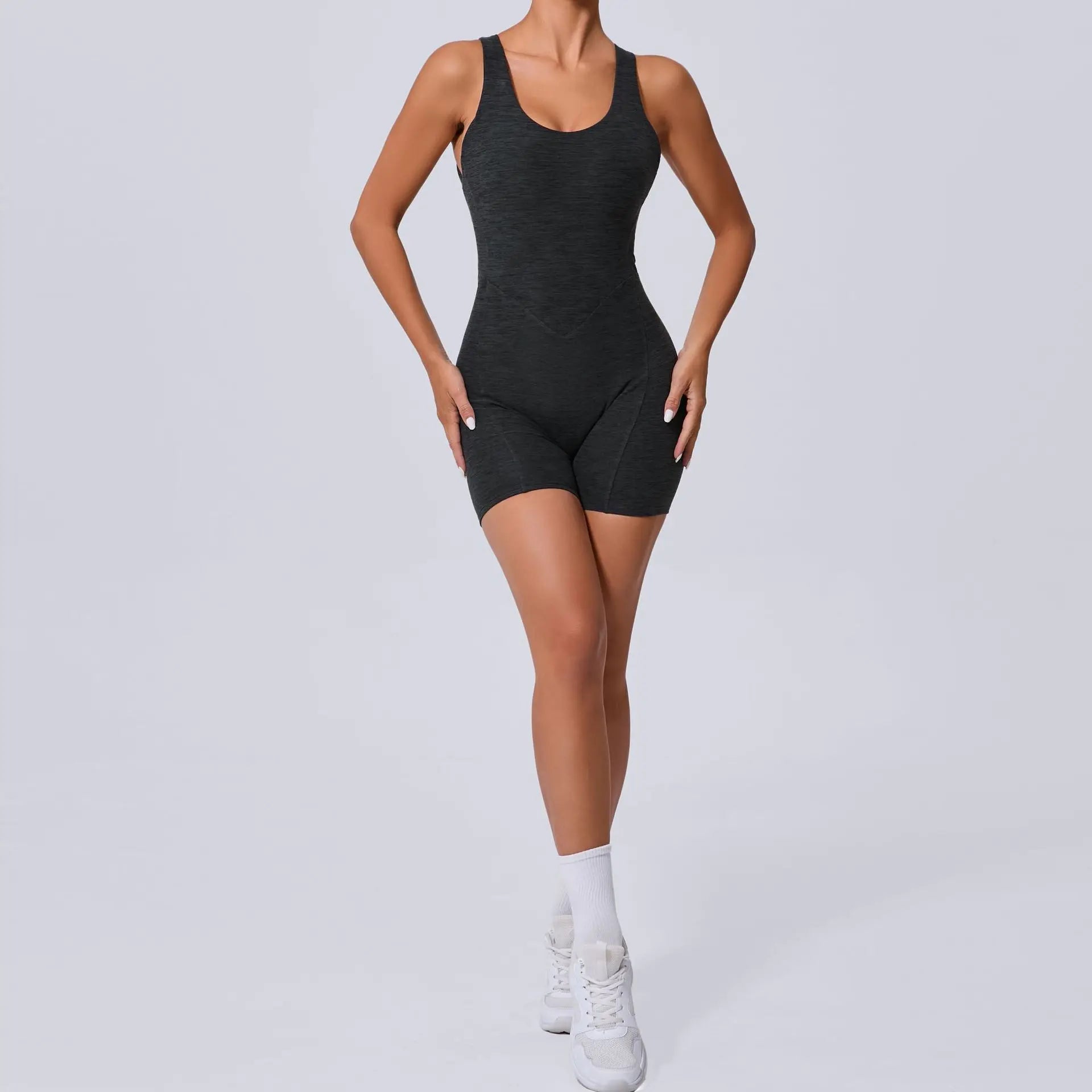 Seamless Yoga Jumpsuits Sports Fitness Hollow Beauty Back One-piece Tight Hip-Lifting Workout Gym Training Sportswear for Women - BD WEAR