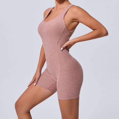 Seamless Yoga Jumpsuits Sports Fitness Hollow Beauty Back One-piece Tight Hip-Lifting Workout Gym Training Sportswear for Women - BD WEAR