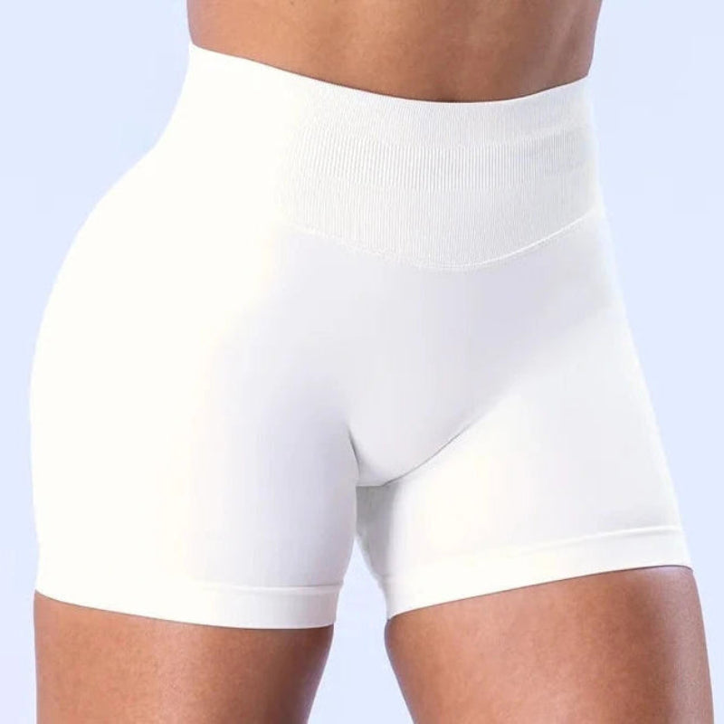 BD WEAR women’s high-waisted White athletic shorts 