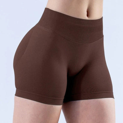 BD WEAR women’s high-waisted Dark Brown athletic shorts 