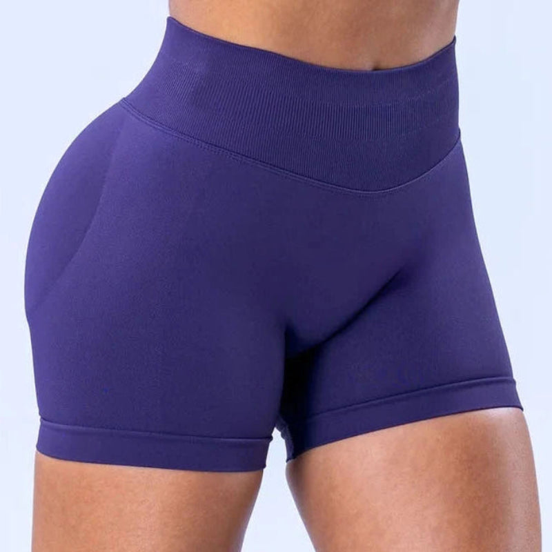 BD WEAR women’s high-waisted Indigo athletic shorts 