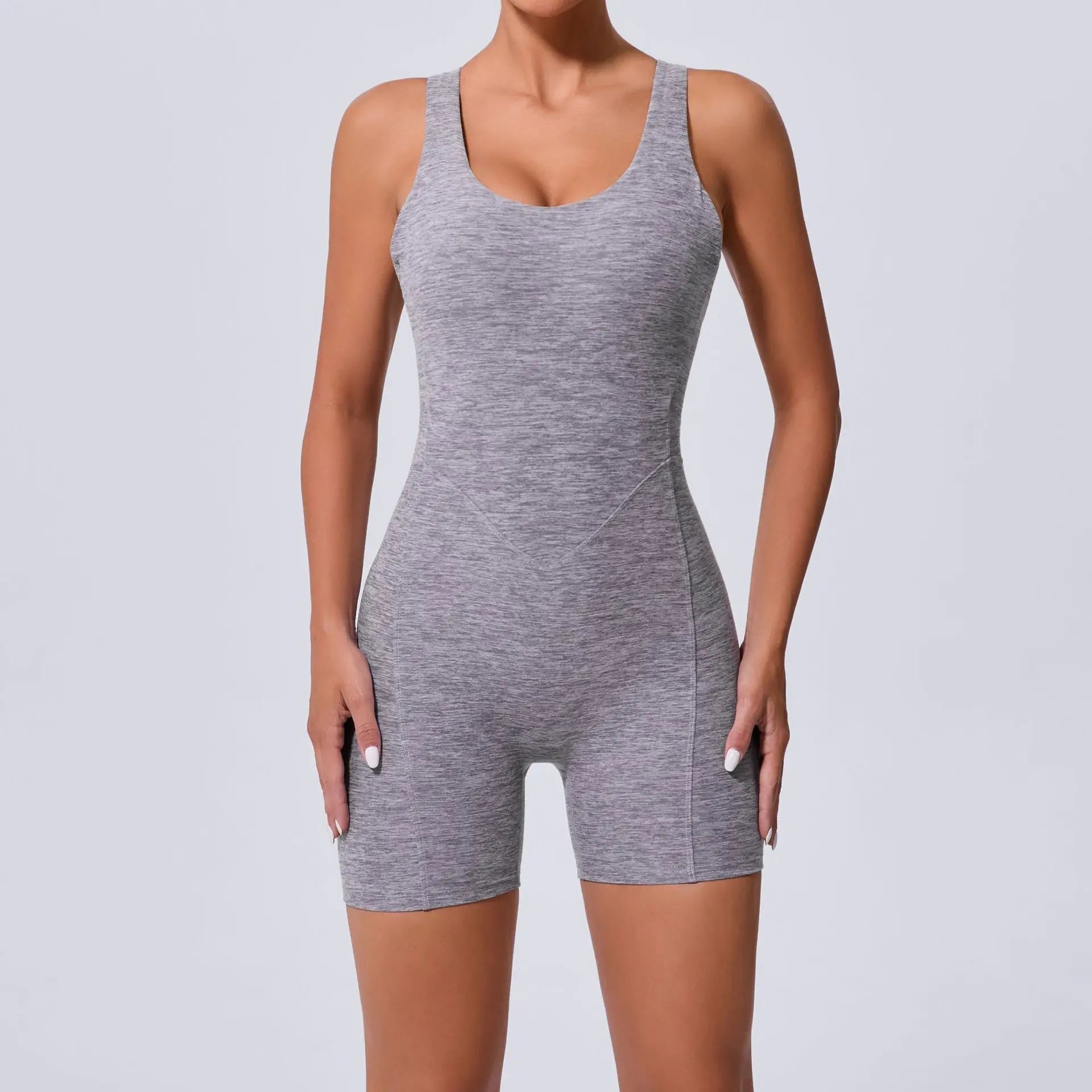 Seamless Yoga Jumpsuits Sports Fitness Hollow Beauty Back One-piece Tight Hip-Lifting Workout Gym Training Sportswear for Women - BD WEAR